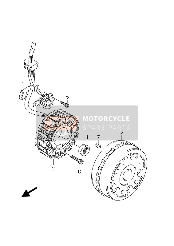 Suzuki AN400(A)(ZA) BURGMAN 2012 Magneten voor een 2012 Suzuki AN400(A)(ZA) BURGMAN